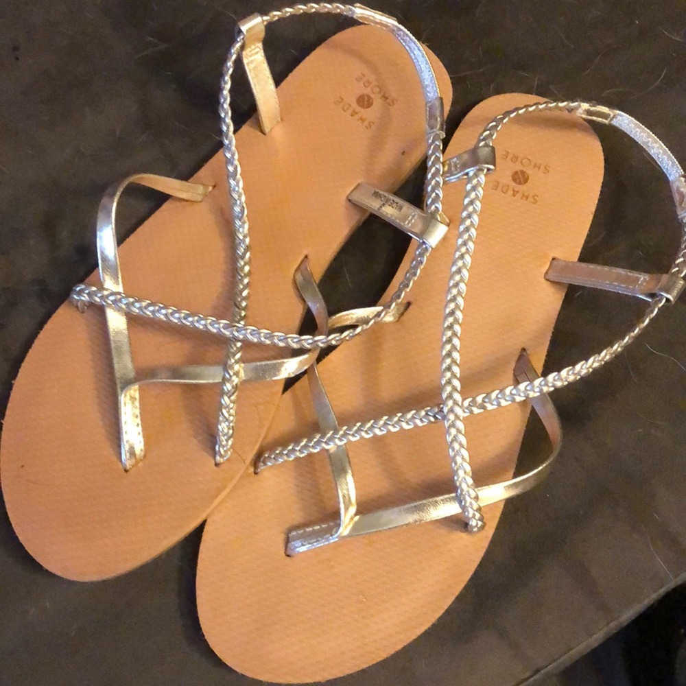 Gold strappy sandals